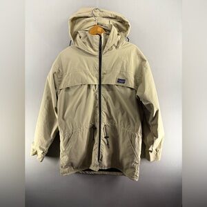 Vintage Codet Parka Jacket Men's L Khaki Outdoors Rain Coat Hooded Full Zip 90's